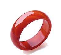 XXHNBF Bracelet pour femme, Natural Jade Bracelet,Hand Cutting Agate Jade Stone Bangles Widening for Women,56-58mm,(58)