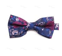 XXHNBF Cravate pour Hommes, Nœuds Papillon for Hommes pré-noués au Design Floral, Lignes ondulées, Mode for, fête, Affaires, Mariage, marié, Vintage, Rouge, Bleu, Costume de Cravate(Color10)