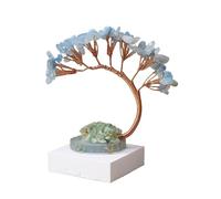 XXHNBF Rallonge enroulée, Arbre à Argent Feng Shui, Arbre de Cristal, Cristaux Reiki naturels et Pierres guérison, Perles précieuses, des Chakras, décoration Bureau, Spirituel, bonsaï en(Blue)