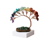 XXHNBF Rallonge enroulée, Arbre à Argent Feng Shui, Arbre de Cristal, Cristaux Reiki naturels et Pierres guérison, Perles précieuses, des Chakras, décoration Bureau, Spirituel, bonsaï en(Colourful)