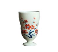 XXHNBF Service à thé Service à thé Chinois, Tasses à thé en céramique peintes la Main, 70 ML, 4,8 x cm, Tasses Chinoises, gobelets Glace, Verres vin for Cadeau(Winter Plum Tree)