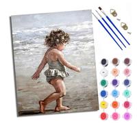 XXHXIE Peinture par Numéros pour Adulte Peinture par Numero pour et Adulte Gorille couronné DIY Acrylique Débutants Facile sur Toile Peintures et Pinceaux