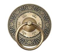 XXIKAXKDO Poignées Vintage Drop, Heurtoir de poignée porte avec anneau traction, bronze vert, 11-24 cm(14cm)