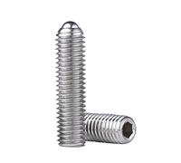 XXIKAXKDO Vis à bille à ressort à six pans creux. Plongeur à bille ressort douille hexagonale M3-M8, vis de réglage en acier inoxydable 304, 2 pièces(Silver,M6x40)