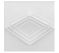 XXIKAXKDO Vitrine en Acrylique Transparent. Présentoir d'évier Peu Profond en Acrylique, vitrine de 6 Cm Haut, Accessoires Pose Photos, Plateau Rangement réservoir Transparent(80x60cm/31.4x23.6'')