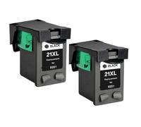XXINGYULI Capacité 21 Cartouche d'encre Noire 2 pièces Compatible avec HP21 21xl Compatible avec Les imprimantes Deskjet F380 F2180 F2280 F4180 F4100 F2100 F2200 F300 D1500 D2300
