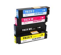 XXINGYULI Cartouche d'encre à Jet d'encre Couleur Compatible Compatible avec 982 982X PageWide Enterprise Color 765dn 780dn MFP 785f 785zs(BKCMY-4COLORS)