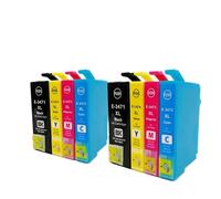 XXINGYULI Cartouche d'encre Compatible 34XL Compatible avec Workforce Pro WF-3720DWF WF-3725DWF modèles T3471 T3472 T3473 T3474(2BK-2C-2M-2Y)