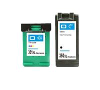 XXINGYULI Cartouche d'encre Compatible 350XL 351XL, Remplacement Compatible avec HP350 HP351 Compatible avec Photosmart C4380 4480 4580 4270 4275 4483 Deskjet D4200 D4260(1 Set)