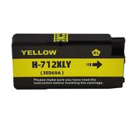 XXINGYULI Cartouche d'encre Compatible 712 XL 712XL 3ED71A 3ED67A Compatible avec DesignJet T210 T230 T250 T630 T650(Y 1PC)