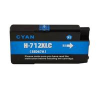 XXINGYULI Cartouche d'encre Compatible 712 XL 712XL 3ED71A 3ED67A Compatible avec DesignJet T210 T230 T250 T630 T650(C 1PC)