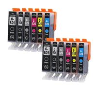 XXINGYULI Cartouche d'encre Compatible ASW PGI-525 CLI-526 Compatible avec IP4850 MG5150 MG5250 MG6150 MG8150 MG5350 MG6250(2set 12PK)