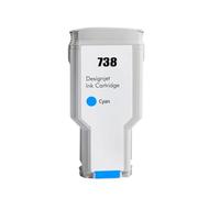 XXINGYULI Cartouche d'encre Compatible Compatible avec DesignJet T950 T850 HP738, Pigment 676M6A 676M7A 676M8A 498N8A, Impression Couleur de qualité(300ML - 738C)