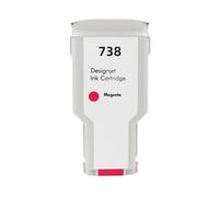 XXINGYULI Cartouche d'encre Compatible Compatible avec HP738XL 738, 676M6A 676M7A 676M8A 498N8A, à Utiliser avec Les imprimantes DesignJet T950 T850(Magenta-300ML)