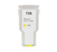 XXINGYULI Cartouche d'encre Compatible Compatible avec HP738XL 738, 676M6A 676M7A 676M8A 498N8A, à Utiliser avec Les imprimantes DesignJet T950 T850(Yellow-300ML)