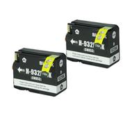 XXINGYULI Cartouche d'encre Compatible Compatible avec Officejet 932XL 932 933 XL 933XL, Compatible avec Officejet 6100 6600 6700 7110 7610 7612 7510 7512(2PCS Black)