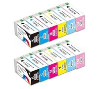 XXINGYULI Cartouche d'encre Compatible Compatible avec Pigment PJIC7K, Compatible avec imprimantes de producteurs de disques PP100 PP50 PP50BD PP100N PP100II(PJIC7(K)-2set)