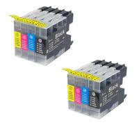 XXINGYULI Cartouche d'encre de capacité Compatible avec Les modèles MFC-J6910CDW J6710CDW J840N J280W LC12 LC17 LC40 LC71 LC73 LC75 LC400 LC1220 LC1240 LC1280(2SET)