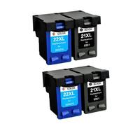 XXINGYULI Cartouche d'encre de Remplacement 21XL 22XL Compatible avec 21 HP21, Compatible avec Les imprimantes Deskjet F380 F2180 F2280 F4180 F4100 F2100 F2200 F300(2SET)