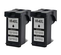XXINGYULI Cartouche d'encre de Remplacement Compatible Compatible avec 46XL 46, Compatible avec imprimantes à Jet d'encre Deskjet 2020 2520hc(2PC Black)