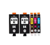 XXINGYULI Cartouche d'encre HP920XL, capacité Compatible avec 920 Compatible avec imprimantes Officejet 6000 6500 sans Fil 6500A 7000 7500 7500A(2BK-1C-1M-1Y)