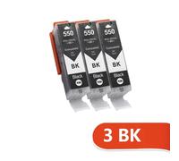 XXINGYULI Cartouche d'encre Noire Compatible PGI550, à Utiliser avec l'imprimante PGI 550 XL IP7250 MG5450 MX925 MG5550 MG6450 MG5650 MG6650 IX6850 MX725(3 BK)