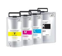 XXINGYULI Cartouche d'encre pigmentée Compatible T8641XXL T8642 T8463 T8644 Compatible avec imprimante Workforce Pro WF-R8593, région Asie Uniquement(4 Bag)