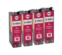 XXINGYULI Cartouche d'encre pigmentée T40D Compatible Compatible avec imprimante à Jet d'encre SureColor SC-T2100 SC-T3100 SC-T5100 modèles T40D1 T40D2 T40D3 T40D4(4PCS Magenta)