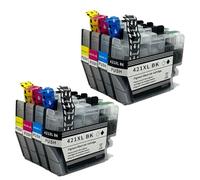 XXINGYULI Cartouche Jet d'encre Compatible-421 LC421 LC421XL Compatible avec imprimantes DCP-J1050DW J1140DW MFC-J1010DW J1050 J1040(2SET 421XL)