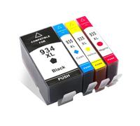 XXINGYULI Cartouches d'encre compatibles Compatible avec imprimantes 934XL 935XL Officejet Pro 6812 6815 6830 6835 6230 6820, modèles 934 935, rendement(1BK 1C 1Y 1M)