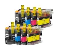 XXINGYULI Cartouches d'encre compatibles Compatible avec LC127 LC125 127XL 125XL, adaptées Compatible avec MFC-J4410DW J4510DW J4610DW J4710DW DCP-J4110DW(2 Set 8 Color)