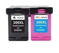XXINGYULI Cartouches d'encre de Remplacement 300XL, Compatible avec HP300, compatibles avec Deskjet F4280 F4580 D2560 D2660 D5560 100 110 120 Photosmart C4680(1BK and 1COLOR)