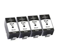 XXINGYULI Cartouches d'encre Noire compatibles 934XL 935XL, rendement Compatible avec imprimantes Officejet Pro 6812 6815 6830 6835 6230 6820(4PCS Black)