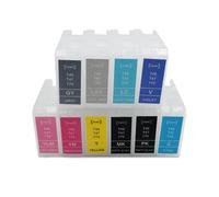 XXINGYULI Cartouches d'encre Rechargeables compatibles, sans Puce ni réinitialisation de Puce, Compatible avec imprimantes SureColor SC-P700 SC-P900 P700 P900 Europe T46S T46Y T47A(Cartridge Only)