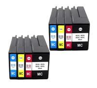 XXINGYULI Cartouches d'encre universelles compatibles 952XL 953XL 954XL 955XL Compatible avec imprimantes Officejet Pro 7745 7740 8702 8715 8716 8717 8725 8727(2 Set)