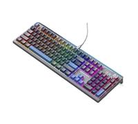 XXINGYULI Clavier de Jeu mécanique Filaire, 104 Touches à Double Injection, rétroéclairage Bleu, Compatible USB Compatible avec PC(Early Summer)