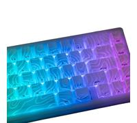 XXINGYULI Clavier mécanique de Jeu Filaire LED RVB IMD Contour Line 2.0 Conception de Joint Personnalisable Compatible avec QMK Via pour Les Joueurs sur PC(White)