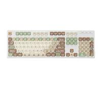 XXINGYULI Clavier mécanique Filaire 104, échange à Chaud, Design Monochrome, Couvercle supérieur magnétique, Compatible avec Les PC de Jeu(White B)