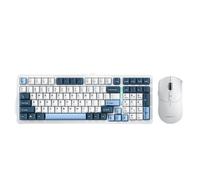 XXINGYULI Clavier mécanique Personnalisable Sg99, avec Trois Modes, Filaire, sans Fil, Bluetooth, Conception Ergonomique, Capuchons de Touches rvb PBT(White and G750mouse)