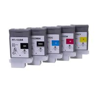 XXINGYULI Ensemble de Cartouches d'encre PFI-120 compatibles, 5 encres pigmentées, 130ML, Compatible avec Certains modèles d'imprimantes TM-200 TM-205 TM-300 TM-305(1SET(5PC))