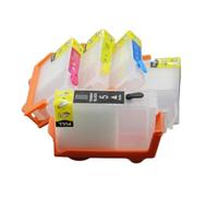 XXINGYULI Jeu de Cartouches d'encre Rechargeables, 4 pièces, Compatible avec IX4000 IX5000 IP3300 IP3500 MP510 MP520 MX700 PGI-5 CLI-8 C M Y, Remplacement Compatible