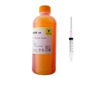 XXINGYULI Kit de Recharge d'encre Universel 500ML Compatible avec imprimantes à Jet d'encre Compatible avec Les Cartouches H-P et CISS(Yellow with Syringe)