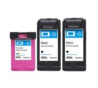 XXINGYULI Remplacement de Cartouche d'encre Compatible Compatible avec imprimante à Jet d'encre 46XL 46 XL 2020 2520hc 46 46 Cartouche d'encre(2BLACK 1COLOR)