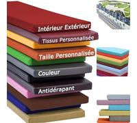 XXIUDEE Coussin de Banc Personnalisé, Coussin de Siège de Jardin Lavable, Coussins de Canapé, Coussin de Balançoire, Coussin de Banc pour Baie Vitrée, pour Terrasse Balcon Tatami (Cuir)