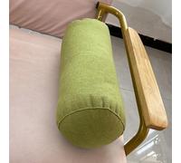 XXIUDEE Coussin rond pour accoudoir de canapé - Coussin de yoga de chevet, coussin de sommeil, pour canapé, voiture, maison (60 x 20 cm, vert)