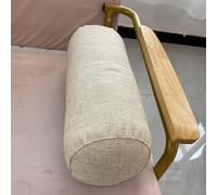 XXIUDEE Coussin rond pour accoudoir de canapé - Coussin de yoga de chevet, coussin de sommeil, pour canapé, voiture, maison (40 x 20 cm, beige)