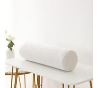 XXIUDEE Coussin rond pour tête de lit, canapé, accoudoirs, long rouleau cylindrique doux pour la protection du lit, coussins de soutien lombaire - 60 x 15 cm, beige
