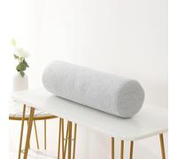 XXIUDEE Coussin rond pour tête de lit, canapé, accoudoirs, long rouleau cylindrique doux pour protection de chevet, soutien lombaire - 50 x 15 cm, gris
