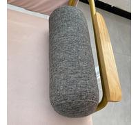 XXIUDEE Coussin traversin rond de canapé - Coussin d'accoudoir - Coussin de yoga de chevet, coussin de sommeil, pour canapé, voiture, maison (40 x 15 cm, gris foncé)