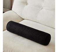 XXIUDEE Coussins ronds en rouleau, coussin de protection de chevet pour canapé, voiture, maison (80 x 20 cm, noir)